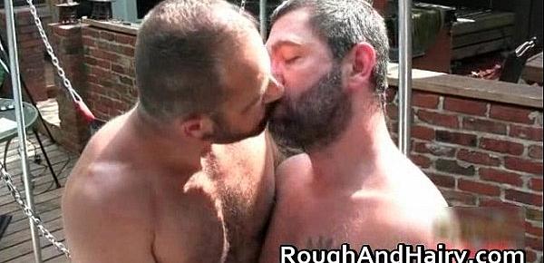  Outdoor threesome gay scene with dudes gay video